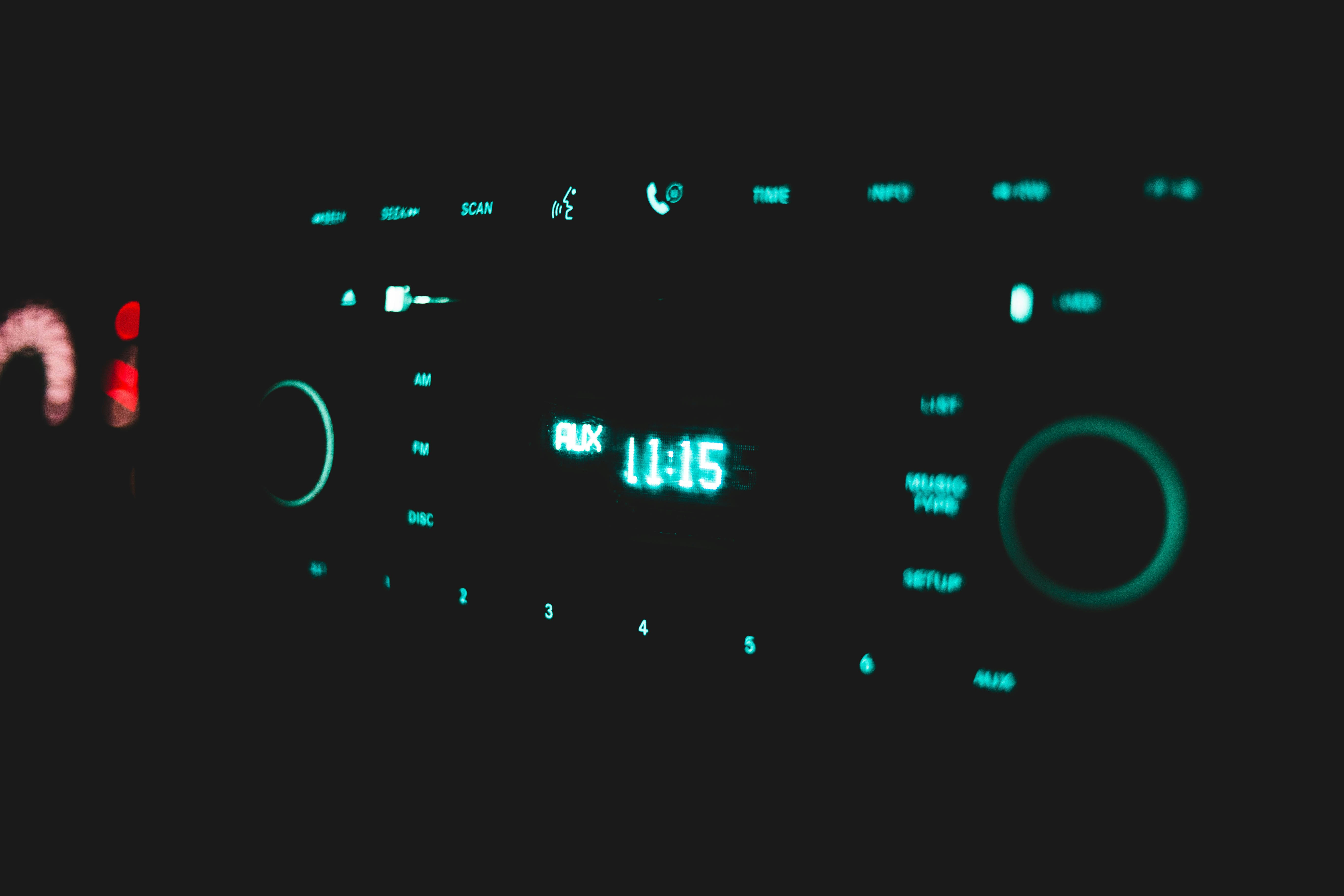 Neon lights and futuristic audio visualizer, depicting podcast digital interfaces
